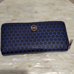 Michael Kors Navy and Black Dot Wallet